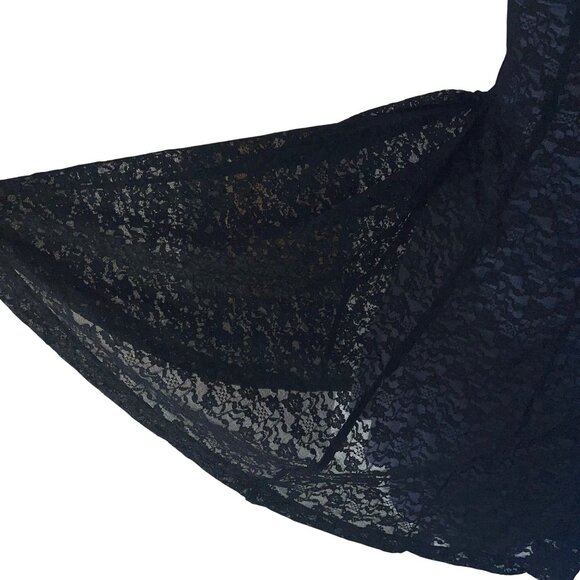 Victorias Secret Womens Dress Size Medium Black Lace Mini Pleated Party - Picture 5 of 12